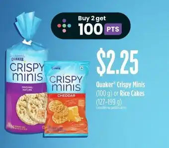 FreshCo Quaker® Crispy Minis (100 g) or Rice Cakes offer