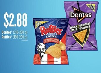 FreshCo Doritos (210-280 g) Ruffles (180-200 g) offer