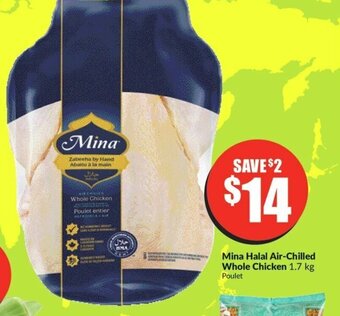 FreshCo Mina Halal Air-Chilled Whole Chicken 1.7 kg offer