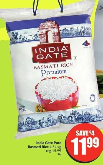 FreshCo India Gate Pure Basmati Rice 4.54 kg offer