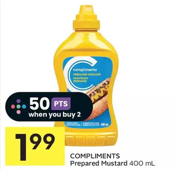 Foodland Compliments prepared mustard offer
