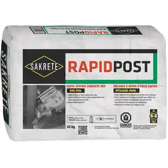 Home Depot Rapid post, 30 kg, multipurpose easy to use concrete mix, cement for fence posts and poles offer