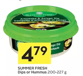 Foodland Summer fresh dips or hummus offer