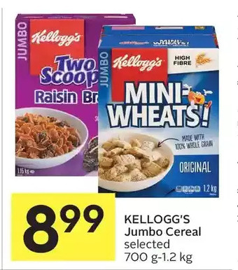 Foodland Kellogg's jumbo cereal offer