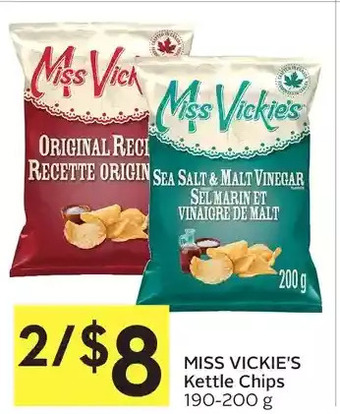 Foodland Miss vickie's kettle chips offer