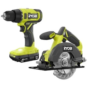 Home Depot 18v one+ cordless drill/driver & 5-1/2-inch circular saw kit with (2) 1.5 ah batteries and charger offer