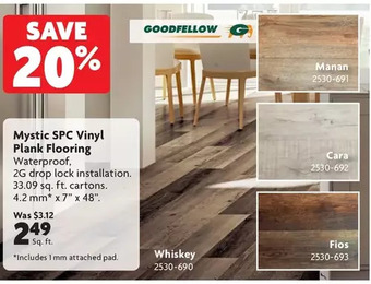Home Hardware Mystic spc vinyl plank flooring offer