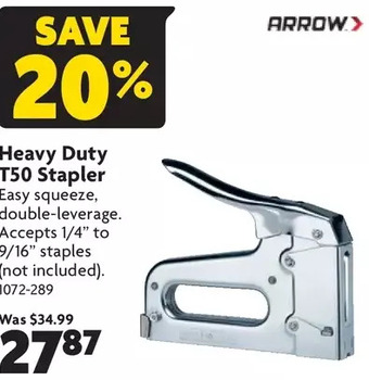 Home Hardware Heavy duty t50 stapler offer