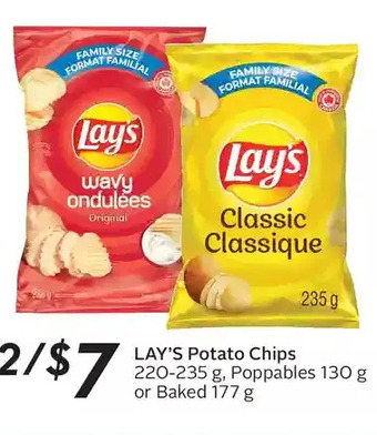 Sobeys Lay's potato chips, poppables or baked offer