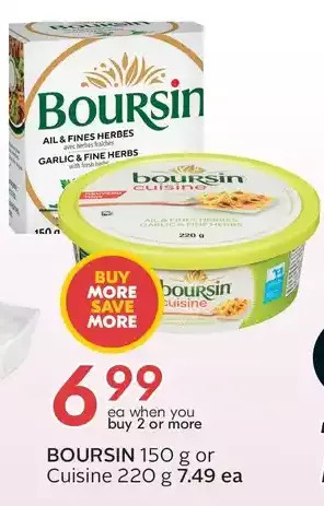 Sobeys Boursin or cuisine offer