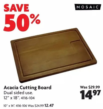 Home Hardware Acacia cutting board - 12 x 18 | 10 x 14 offer