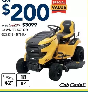 RONA Lawn tractor offer