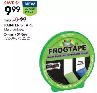 RONA Frogtape painter's tape offer
