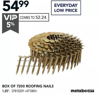 RONA Box of 7200 roofing nails offer