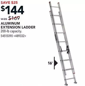 RONA Aluminum extension ladder offer