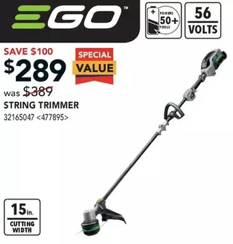 RONA Ego string trimmer offer