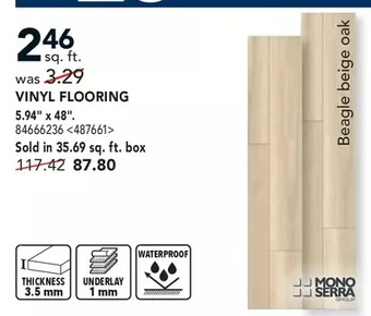 RONA Vinyl flooring offer
