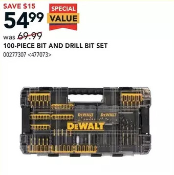 RONA Dewalt 100-piece bit and drill bit set offer