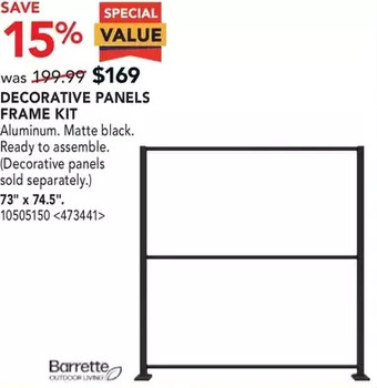 RONA Decorative panels frame kit offer
