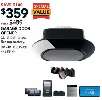 RONA Chamberlain garage door opener offer