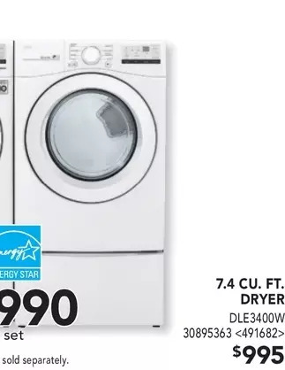 RONA Lg 7.4 cu. ft. dryer offer