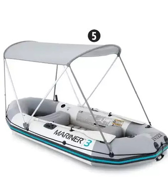 Canadian Tire Mariner inflatable boat with canopy offer