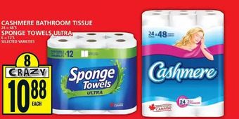 Food Basics Cashmere bathroom tissue | sponge towels ultra offer