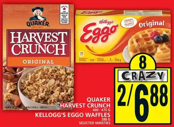 Food Basics Quaker harvest crunch | kellogg's eggo waffles offer