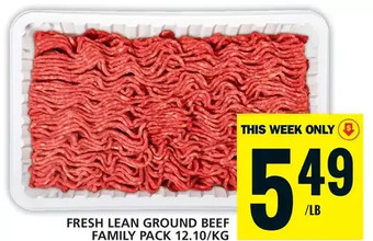 Food Basics Fresh lean ground beef family pack offer