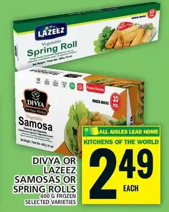 Food Basics Divya | lazeez samosas | spring rolls offer