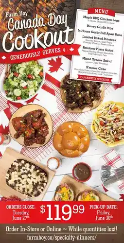 Farm Boy Farm boy canada day cookout offer