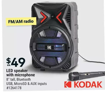 Giant Tiger Led speaker with microphone offer