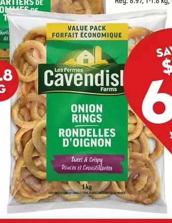 Giant Tiger Cavendish onion rings offer