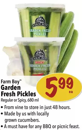 Farm Boy Farm boy garden fresh pickles offer
