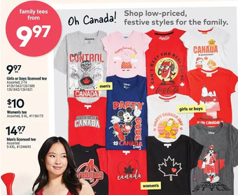 Giant Tiger Girls licensed tee offer