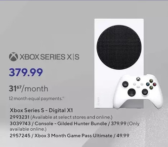 Staples Xbox series s - digital x1 offer