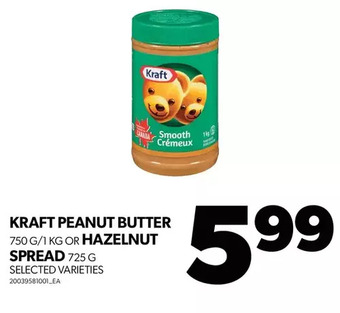 Real Canadian Superstore Kraft peanut butter or hazelnut spread offer