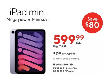 Staples Apple ipad mini 64gb offer