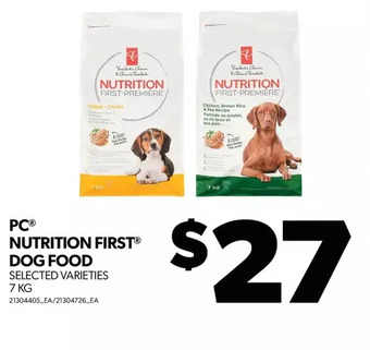 Real Canadian Superstore Pc nutrition first dog food offer