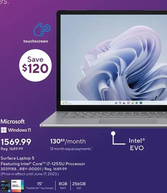 Staples Microsoft surface laptop 5 offer