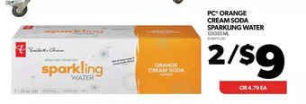 Real Canadian Superstore Pc orange cream soda sparkling water offer