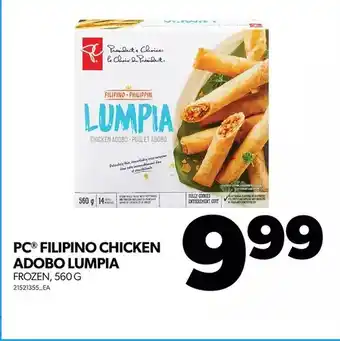 Real Canadian Superstore Pc filipino chicken adobo lumpia offer