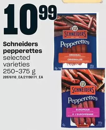 Loblaws Schneiders pepperettes offer