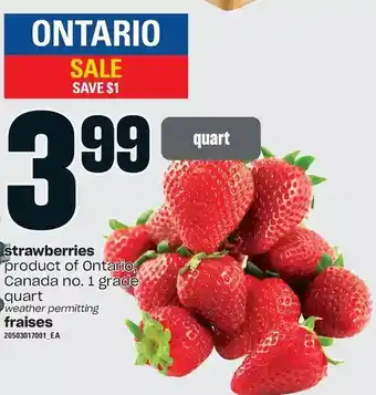 Valu-mart Strawberries offer
