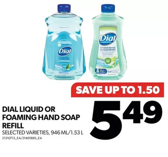 Real Canadian Superstore Dial liquid or foaming hand soap refill offer