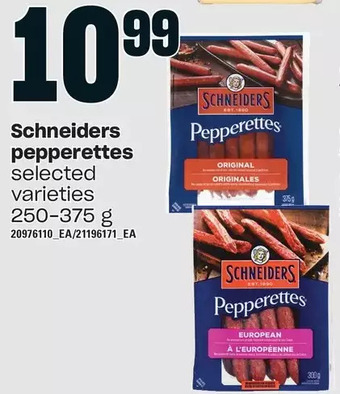 Independent Grocer Schneiders pepperettes offer