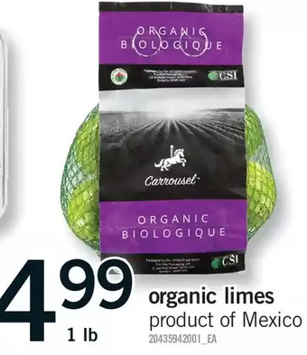 Fortinos Organic limes offer