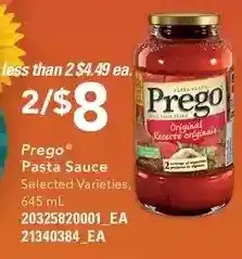 Loblaws Prego pasta sauce offer