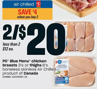 Independent Grocer Pc blue menu chicken breasts or thighs offer