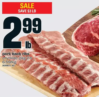 Loblaws Pork back ribs offer
